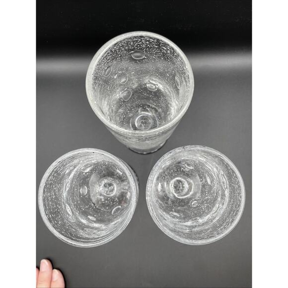 Lot of 3 Southern Living at Home Bella Luna Bubbles Glass Goblet - Picture 5 of 9